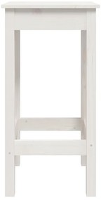 Cadeiras de bar 2 pcs 40x40x78cm madeira de pinho maciça branco