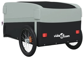 Reboque para bicicleta 45 kg ferro preto e cinza