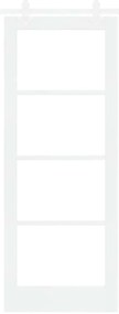 Conjunto de Porta Deslizante vidaXL com Hardware Branco 78x202 cm Made