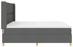 Cama Box com Colchão Cinza Escuro 200x200 cm