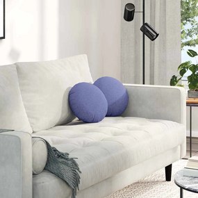 vidaXL Almofadas de Assento 2 pcs Azul Jeans Ø30 x 13 cm tecido