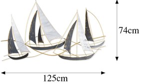 Acessório Decorativo de Parede Barbaros – Multicolor – 125 x 74 x 8 cm