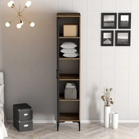 Guarda-roupa Kumsal P – Nogueira/Antracite – 40x47,5x201,4 cm