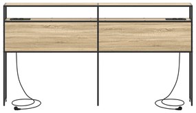 Cabeceira de armazenamento com cabeceira Carvalho Sonoma 200 cm