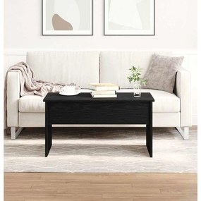 Mesa de Café de Carvalho Preto vidaXL - 80 x 50,5 x 41,5 cm