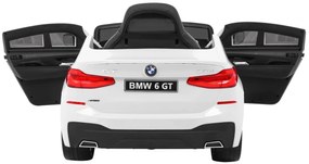 Carro elétrico para Crianças 12V BMW 6 GT Rodas de EVA, Assento de couro Branco