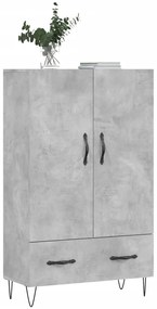 Aparador alto 69,5x31x115 cm derivados de madeira cinza-cimento