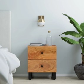vidaXL Mesa de cabeceira 40x33x46 cm madeira de acácia maciça