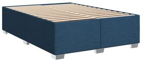 Cama com molas/colchão 140x200 cm tecido azul