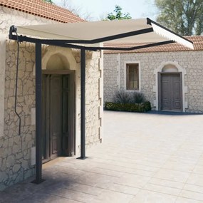 Conjunto de postes para toldo 300x245 cm ferro antracite