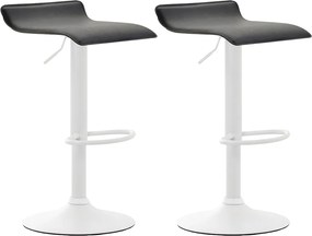 Conjunto de 2 bancos bar Dyn V2 Couro sintético Preto e Branco