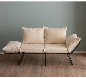 Sofá-Cama de 2 Lugares Viper – Creme Claro – 180x60 cm
