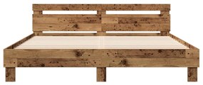 Estrutura da Cama com cabeceira Madeira Antiga 180 x 200 cm