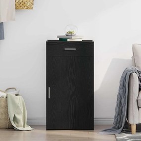 Buffet vidaXL Preto Carvalho 30x42,5x93 cm Madeira de engenharia