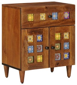 vidaXL Armário de Cabeceira com gaveta Castanho 50 x 33 x 60 cm