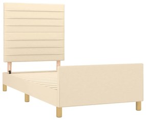 Estrutura de cama sem colchão 80x200 cm creme