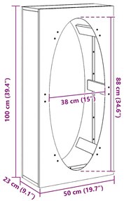Suporte para lenha 50x23x100 cm aço laminado a frio branco