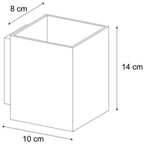 Candeeiro de Parede Moderno Bege G9 Quadrado - Sola Moderno