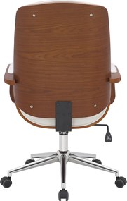 Cadeira de escritório Yankton Branco e Nogueira