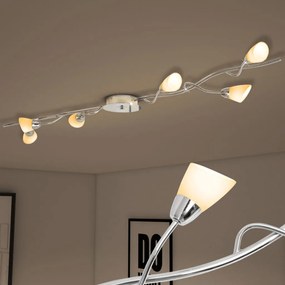 vidaXL Candeeiro de teto com 6 lâmpadas LED G9 240 W