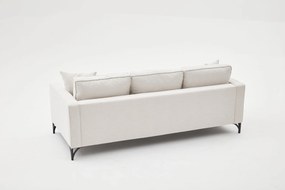 Sofá de 3 Lugares Berlin – Creme e Preto – 220 x 83 x 91 cm