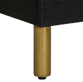 Mesa de cabeceira 50x33x62 cm derivados de madeira preto