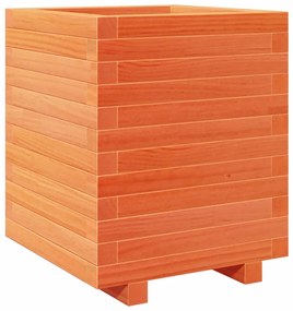 Vaso/floreira de jardim 40x40x49,5cm pinho maciço castanho mel