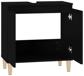 Móvel para lavatório 58x33x60 cm derivados de madeira preto