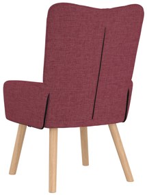 Cadeira Relaxante vidaXL Vermelha de Tecido