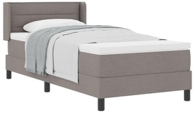 Cama Box Spring vidaXL com Colchão Taupe 80x200 cm Tecido, Design de C