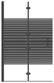 Divisória de chuveiro dobrável ESG 80x140 cm preto