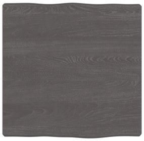 363993 vidaXL Tampo de mesa com bordas vivas carvalho tratado cinza-escuro