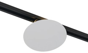 Plafon moderno branco para sistema de calhas monofásico 2-luzes - Iconic Pulley