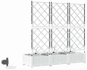 Jardineiras de Jardim 1 pc Branco 120 x 40 x 126 cm Plástico