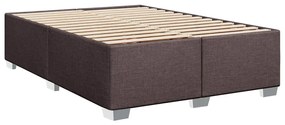 Cama com molas/colchão 140x190 cm tecido castanho-escuro
