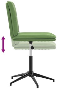 Cadeiras de jantar 2 pcs veludo verde-claro
