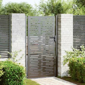 vidaXL Portão de Jardim Preto 105 x 200 cm Aço com Revestimento em Pó