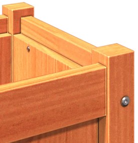 Vasos/floreiras de jardim 2 pcs pinho maciço castanho cera