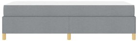 Cama Box Cinza Claro e Branco e Cinza Claro 90 x 190 cm tecido