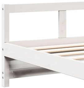 Sofá-cama sem colchão 80x200 cm madeira de pinho maciça branco