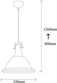 Chandelier Saglam – Ouro – 32 cm