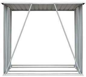 Abrigo arrumação de troncos jardim aço 163x83x154cm antracite