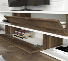 Unidade de TV Manyetik – Branco, Nogueira – 176x39,6x31,5 cm | Tribo H