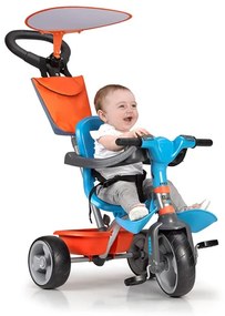 Triciclo Feber Baby Plus Music Azul Laranja