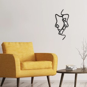 Acessório Decorativo de Parede em Metal Model-029 – Preto – 40 x 73 cm