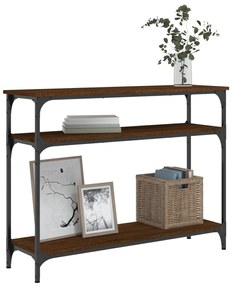 Mesa consola 100x29x75 cm derivados madeira carvalho castanho