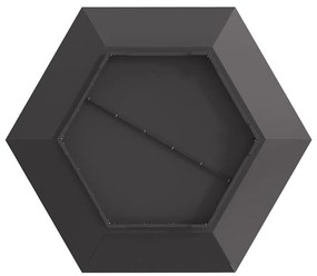 Fogueira Hexagonal vidaXL Preta 100x100x28 cm Aço