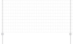 vidaXL Cerca e Poste Prateado 1 x 10 m Aço