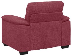 Poltrona 60 cm tecido vermelho tinto