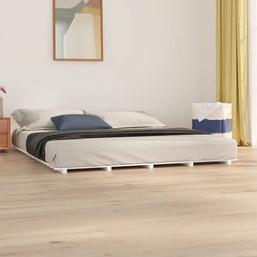 824584 vidaXL Estrutura de cama madeira de pinho maciça 180x200 cm branco